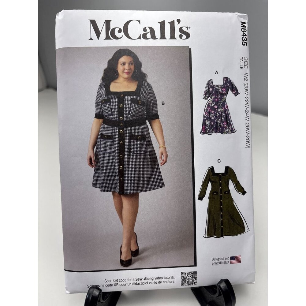 McCalls M8435 Sewing Pattern Womens Dresses Size 20W 22W 26W 28W Uncut 2023